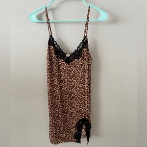 Cheetah print silk dress